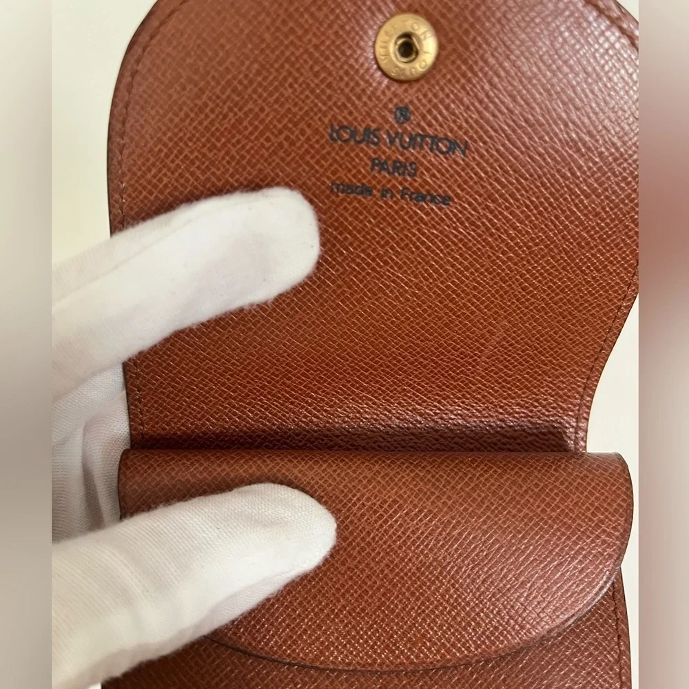 Vintage Louis Vuitton Monogram Coin Purse Wallet Porte Monnaie Gusset 1993